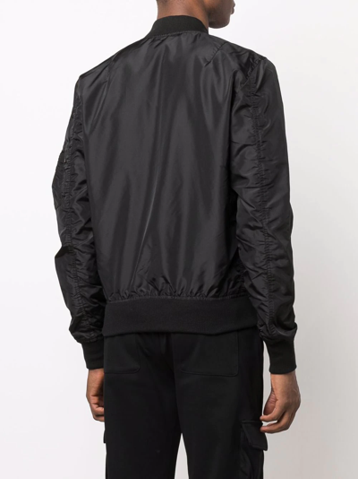 Alpha Industries Ma-1 Tt Nasa Reversible Black Nylon Reversible Nasa Bomber Jacket - Ma-1 Tt Nasa Reversible In Schwarz