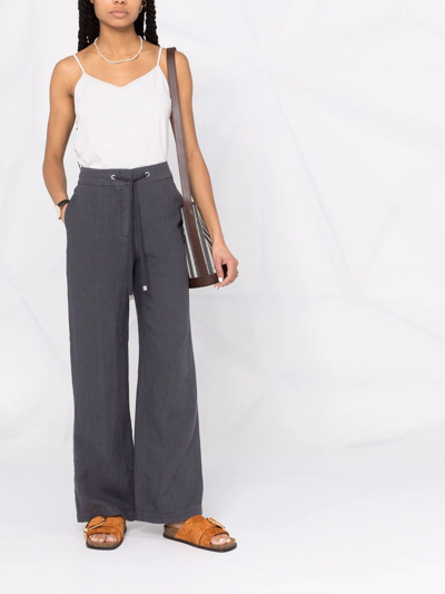 Fabiana Filippi Bead-detail V-neck Tank Top In Grey