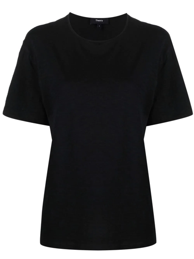 Shop Theory Box-cut T-shirt In Schwarz