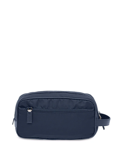 Shop Prada Re-nylon Cosmetic Pouch In Blau