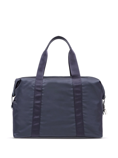 Prada Re-nylon Triangle Logo Holdall Bag In Blau