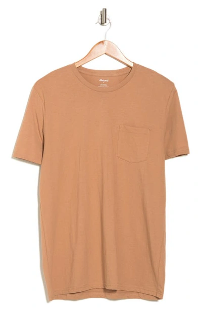 Shop Abound Short Sleeve Pocket Crewneck T-shirt In Tan Praline