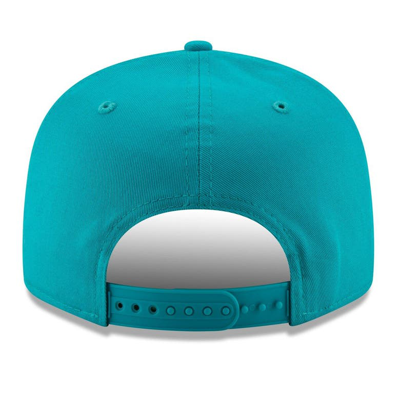 Shop New Era Aqua Miami Dolphins Basic 9fifty Adjustable Snapback Hat