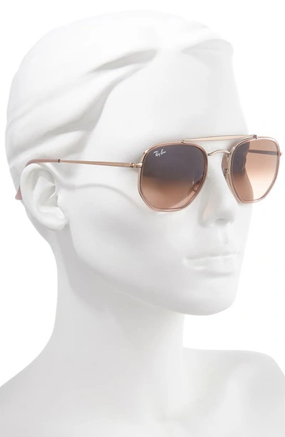 Shop Ray Ban 52mm Aviator Sunglasses In Copper/ Copper Gradient