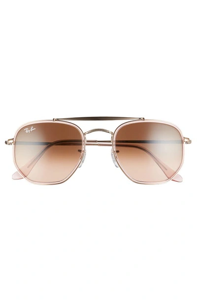 Shop Ray Ban 52mm Aviator Sunglasses In Copper/ Copper Gradient