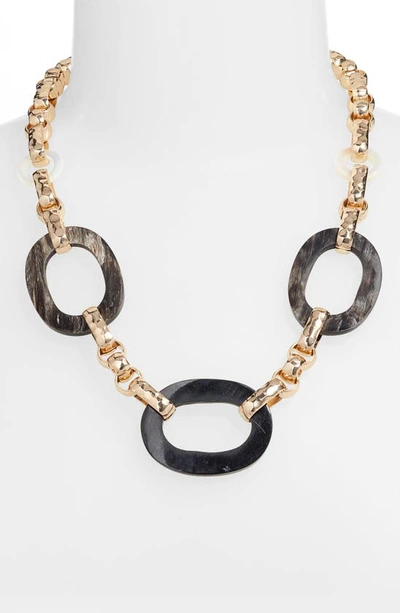 Shop Akola Marconi Chain Link Necklace In Black/ White