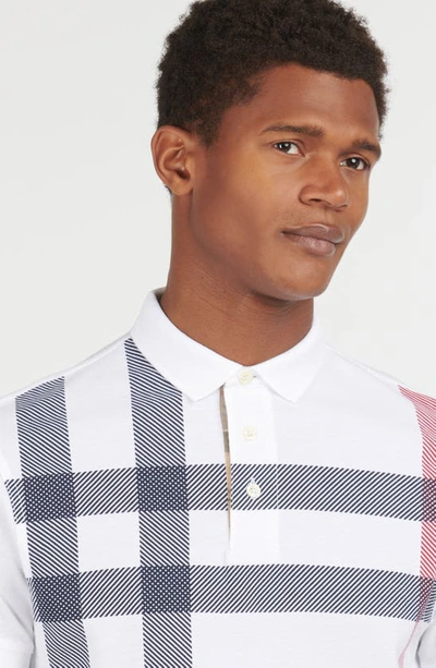 Barbour Blaine Cotton Pique Regular Fit Polo Shirt In White