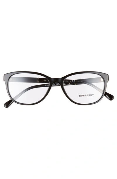 Shop Burberry 52mm Optical Glasses In Black