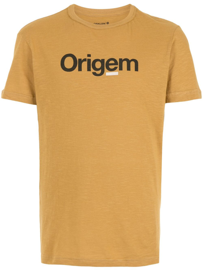 Shop Osklen Origem Print T-shirt In Yellow