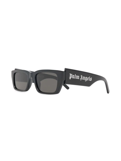 Shop Palm Angels Palm Rectangle-frame Sunglasses In Black