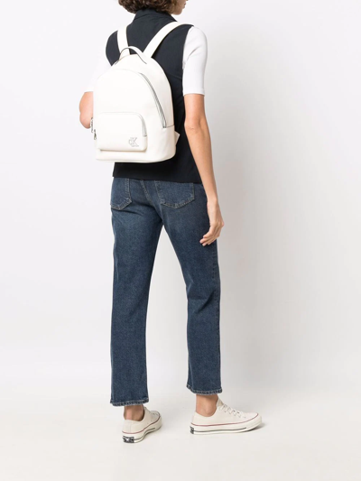 Shop Calvin Klein Jeans Est.1978 Tonal-design Backpack In Nude