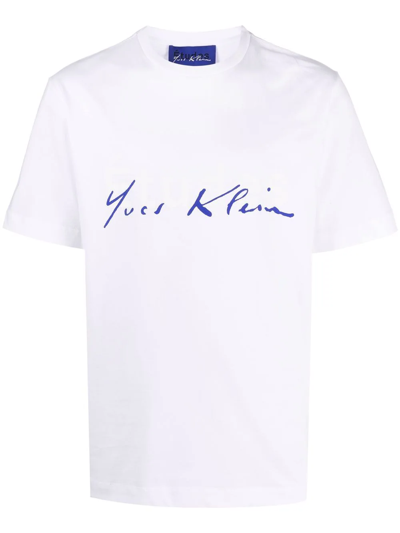 Wonder Signature Yves Klein Cotton T-shirt In White
