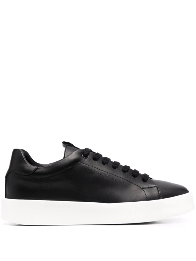 Shop Giuliano Galiano Road Low-top Leather Sneakers In Black
