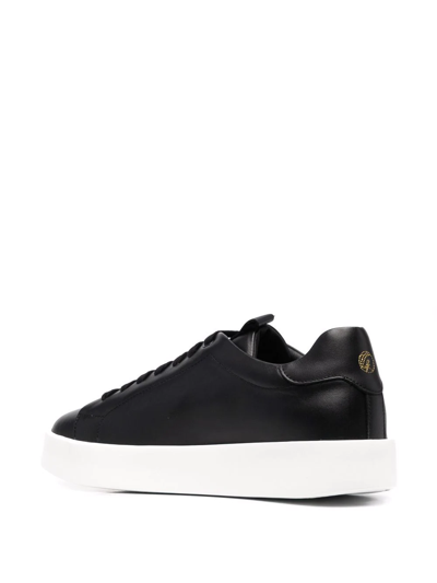 Giuliano Galiano Road Low-top Leather Sneakers In Black