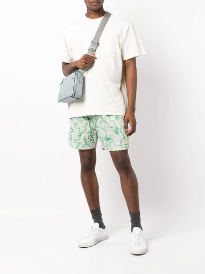 Shop John Elliott Floral-print Shorts In Green