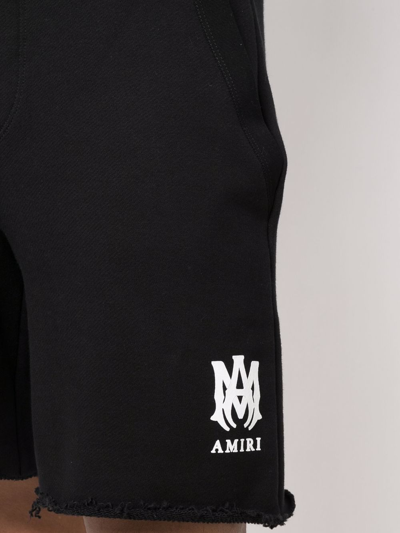 Shop Amiri Cotton Logo-print Track Shorts In Schwarz