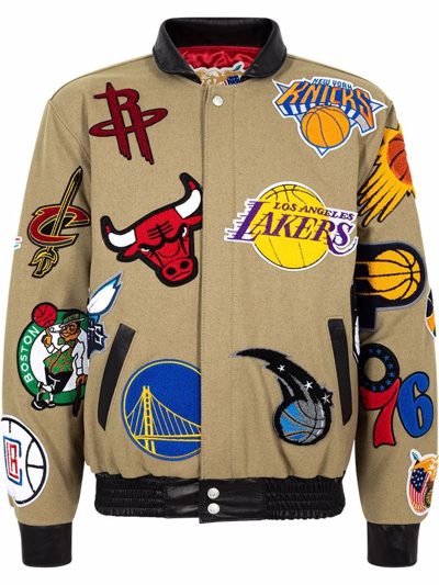 X NBA COLLAGE 羊毛夹克