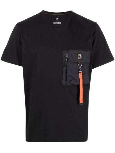 Shop Parajumpers Chest-pocket T-shirt In Schwarz