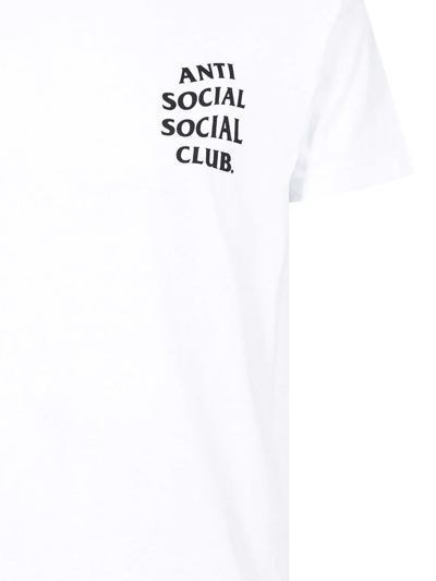 Shop Anti Social Social Club Logo-print T-shirt In Weiss