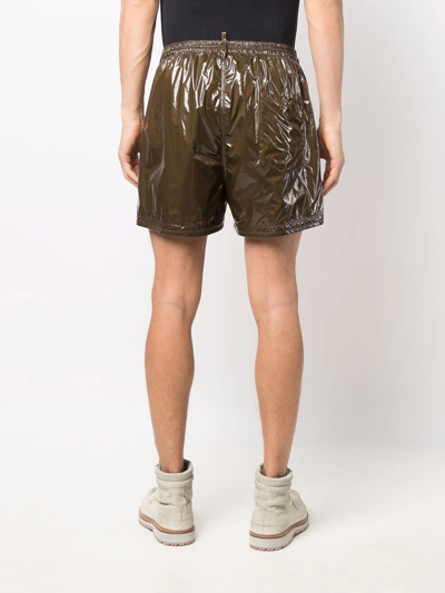 Dsquared2 Distressed Panelled Denim Shorts In Blau