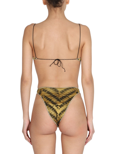 Shop Oseree "safari" Bikini In Gold