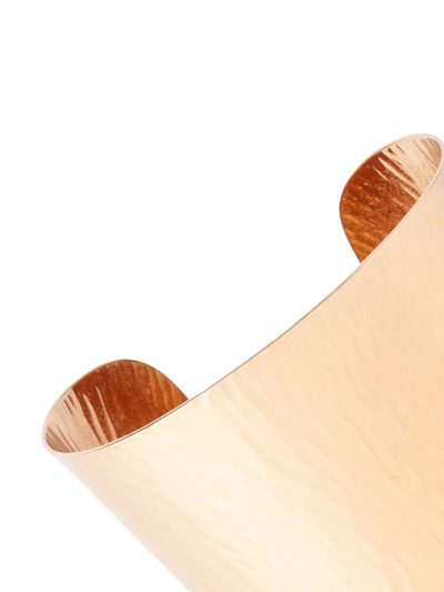 Pre-owned Susan Caplan Vintage 1980s Napier Texture-effect Cuff In Gold