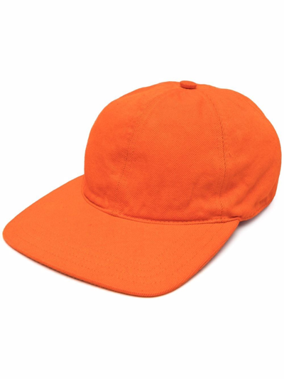Shop Jil Sander Flat Peak Cap In Orange