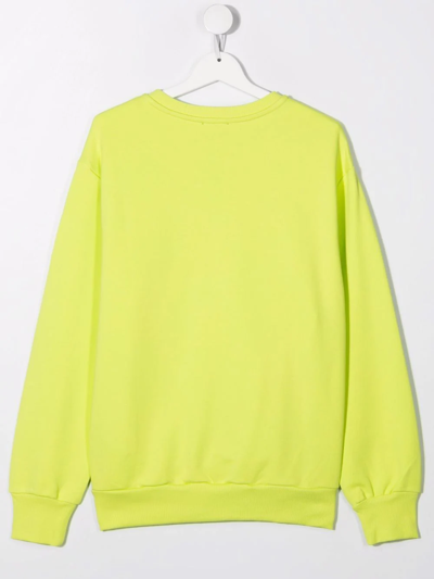 Shop Diesel Teen Graphic-print Cotton Sweatshirt In Green