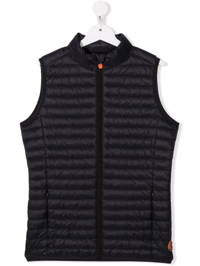Save The Duck Teen Quilted Padded Gilet In Black