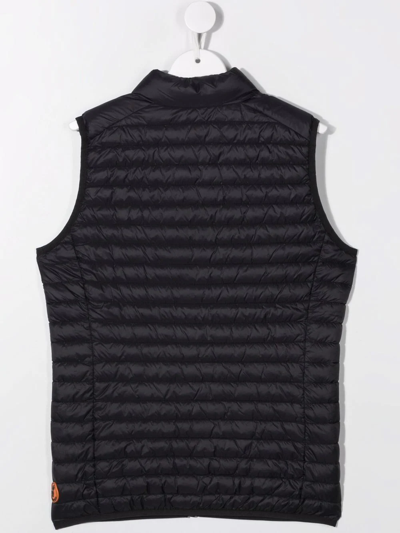 Save The Duck Teen Quilted Padded Gilet In Black