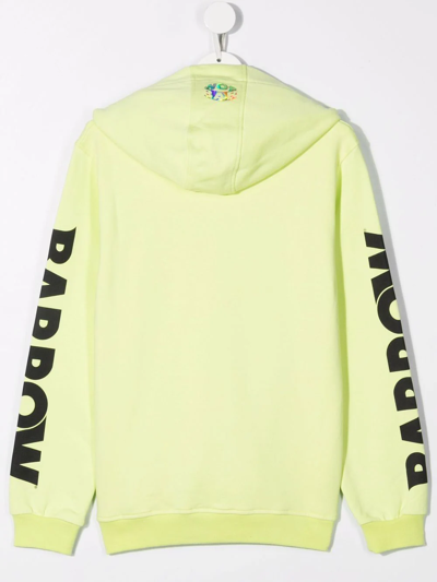 Shop Barrow Teen Logo Print Hoodie In Green