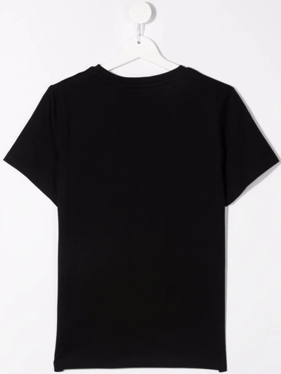 Shop Karl Lagerfeld Teen Logo-print Cotton T-shirt In Black