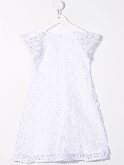 Michael Kors Lace-panelled A-line Midi Dress In White