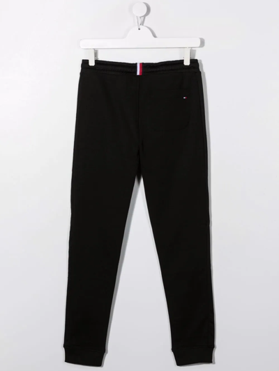 Shop Tommy Hilfiger Junior Teen Drawstring-waist Track Pants In Black