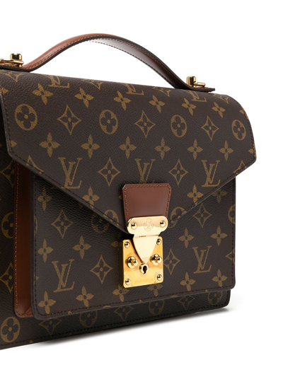 Pre-owned Louis Vuitton 1994  Monogram Monceau 28 Two-way Bag In Brown