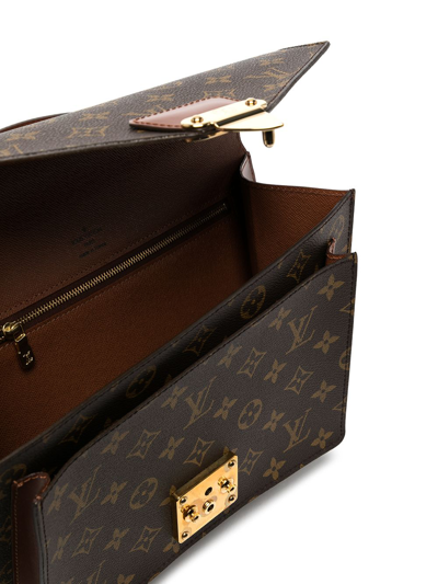 Pre-owned Louis Vuitton 1994  Monogram Monceau 28 Two-way Bag In Brown