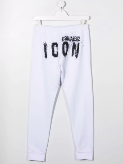 Dsquared2 Logo-print Drawstring Track Pants In White