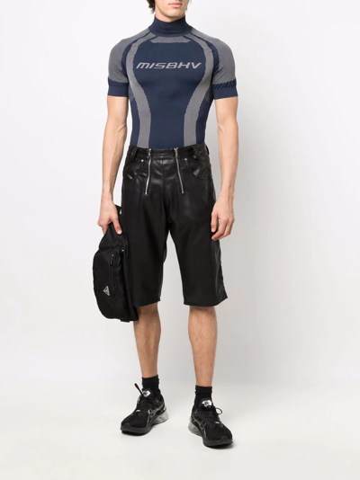 Misbhv Logo Active Slim-fit T-shirt In Blue