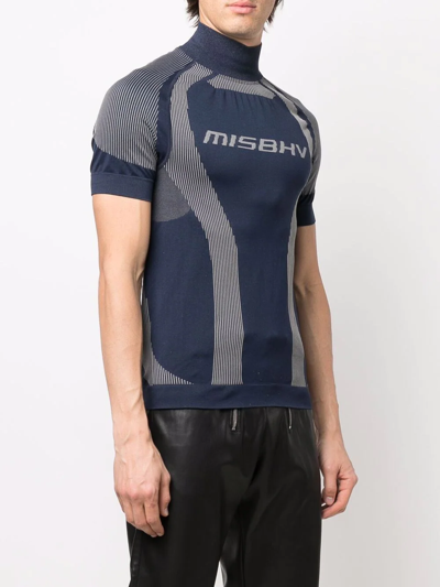 Misbhv Logo Active Slim-fit T-shirt In Blue