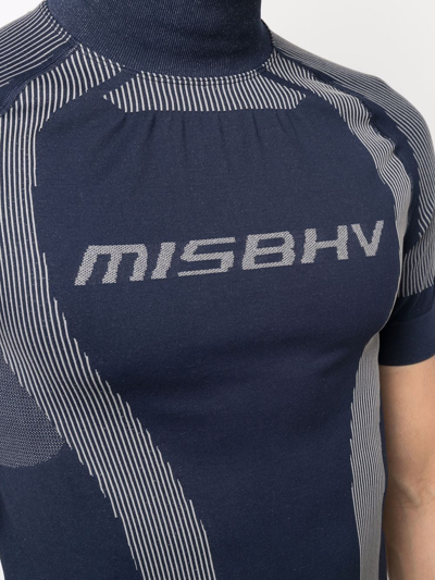 Misbhv Logo Active Slim-fit T-shirt In Blue