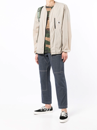 Shop Carhartt Zip Pocket Bomber Jacket In Skin Tones