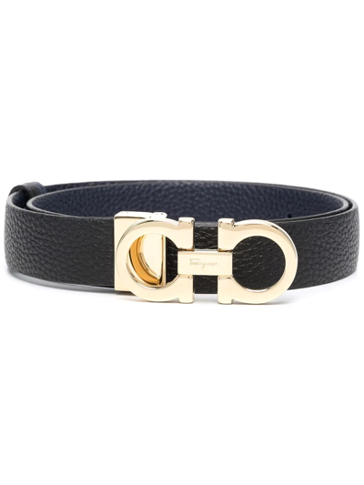 Shop Ferragamo Logo-plaque Belt In Black