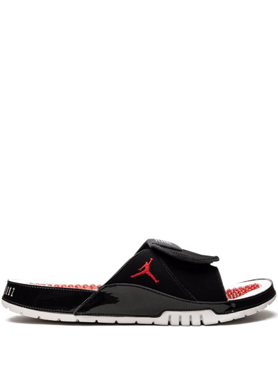 Shop Jordan Hydro Xi Retro "bred" Slides In Black