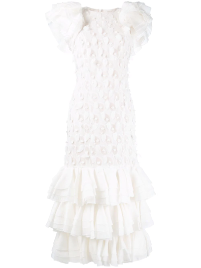 Shop Zimmermann Dancer Frilled Dress In White