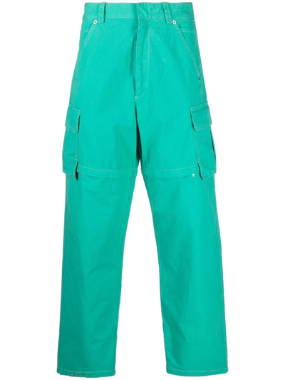 Shop Jacquemus Convertible Cargo Trousers In Green