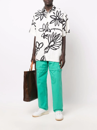 Jacquemus Green 'le Pantalon Pêche' Cargo Pants In Green