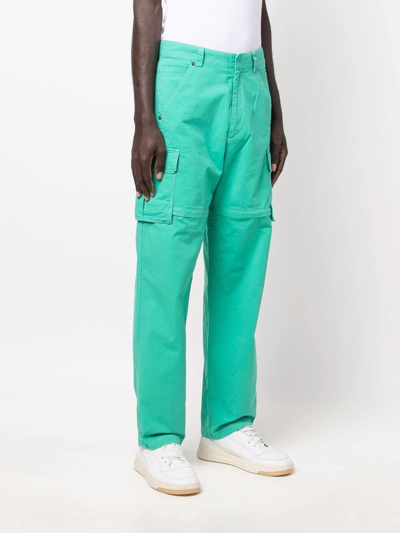 Shop Jacquemus Convertible Cargo Trousers In Green
