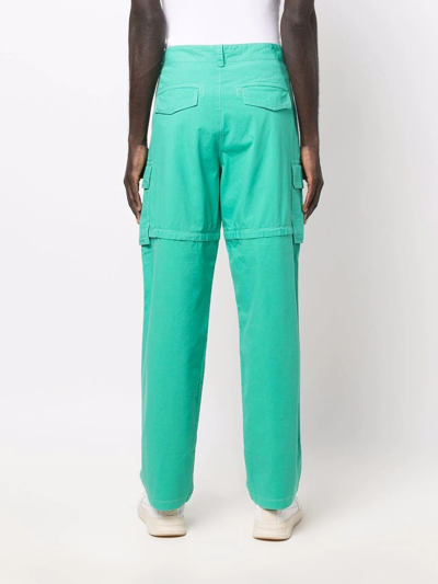 Shop Jacquemus Convertible Cargo Trousers In Green
