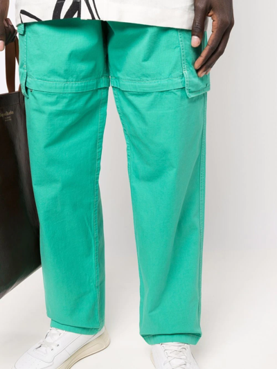 Shop Jacquemus Convertible Cargo Trousers In Green