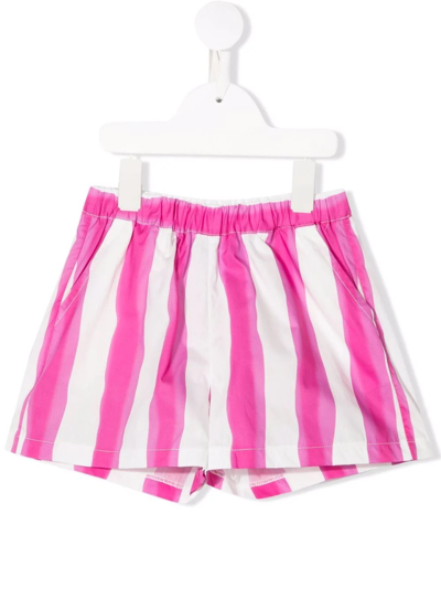 Shop Douuod Stripe Detail Shorts In Pink